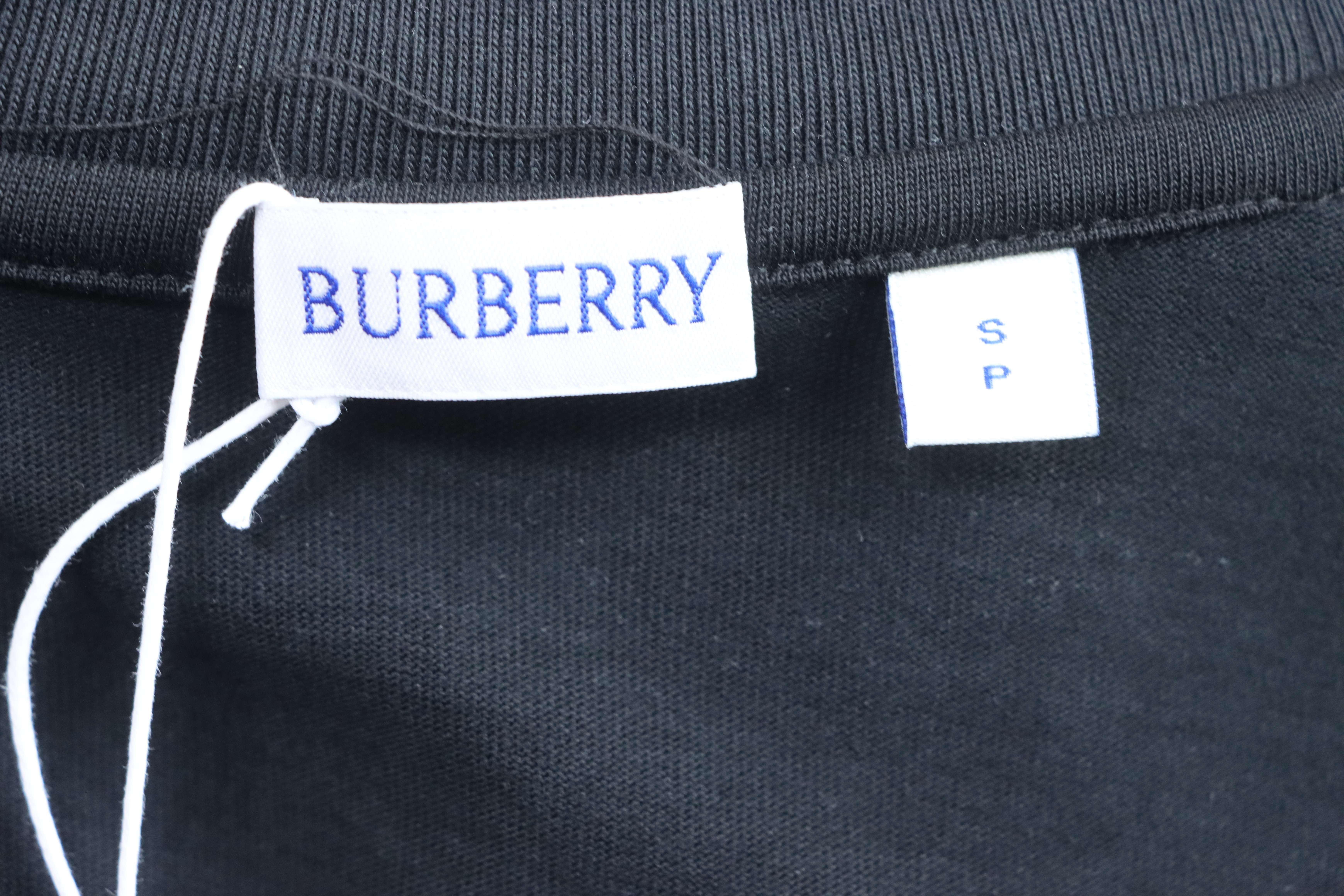 BURBERRY Equestrian Embroidery Check Short Sleeve T-Shirt Style 2
