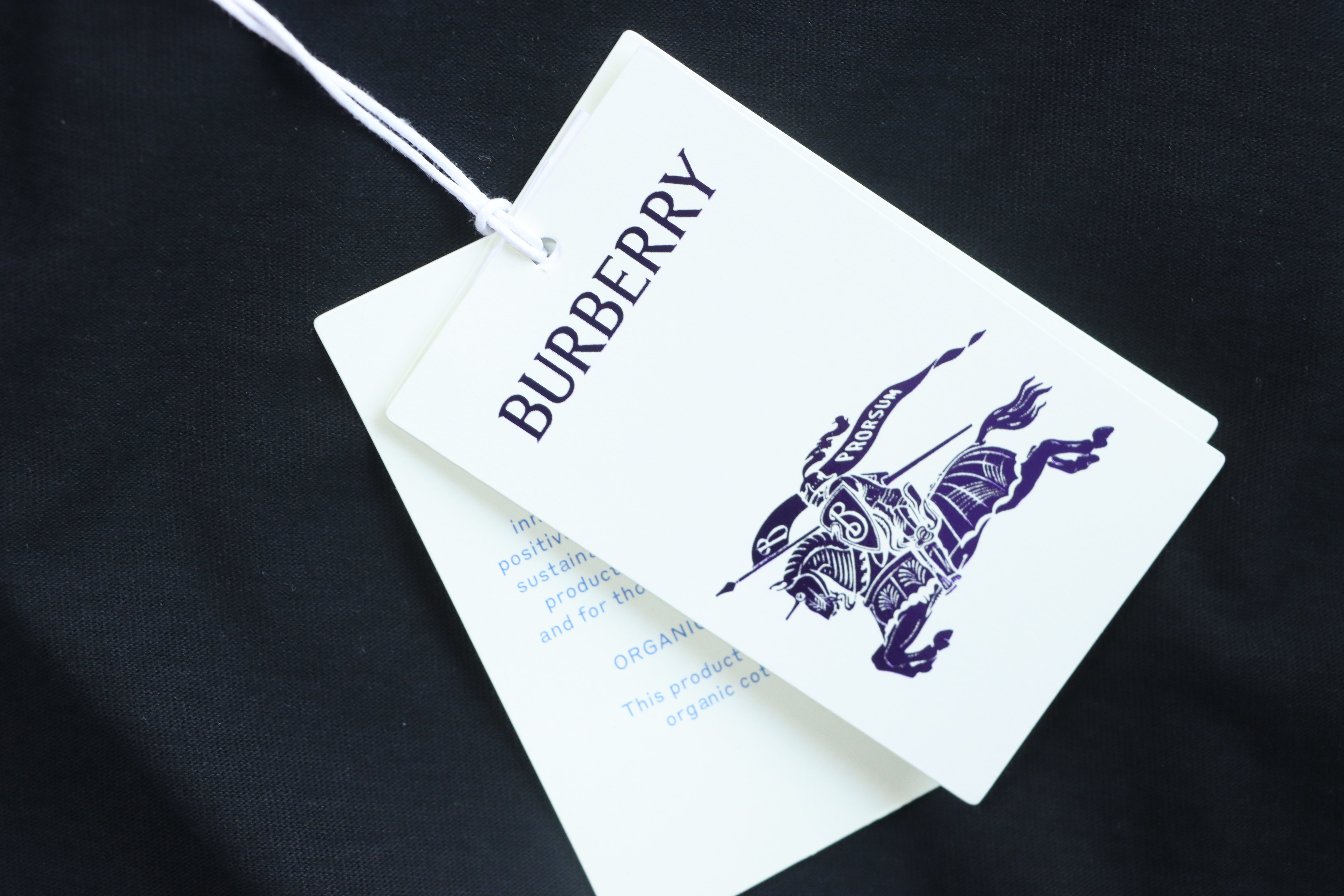 BURBERRY Equestrian Embroidery Check Short Sleeve T-Shirt Style 2