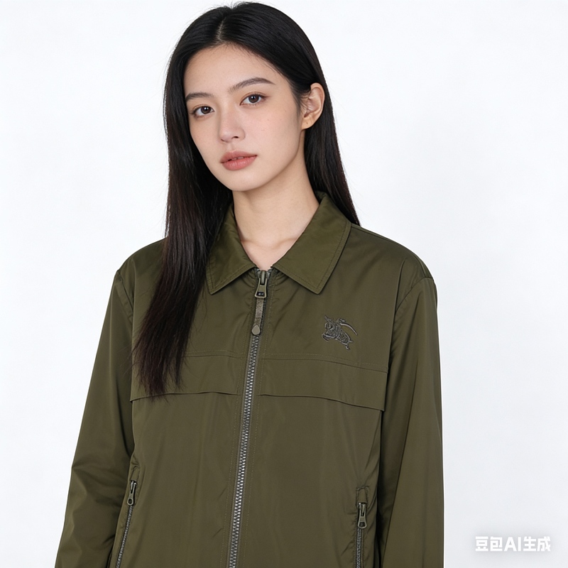 BURBERRY Equestrian Embroidery Collar Jacket Style 2