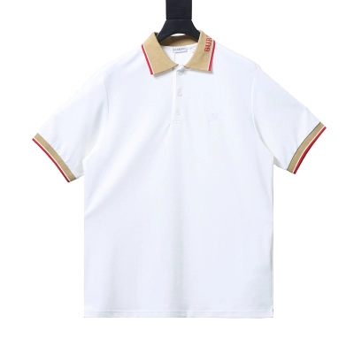 BURBERRY Equestrian Embroidery Logo Short Sleeve Polo Shirt Style 1 01