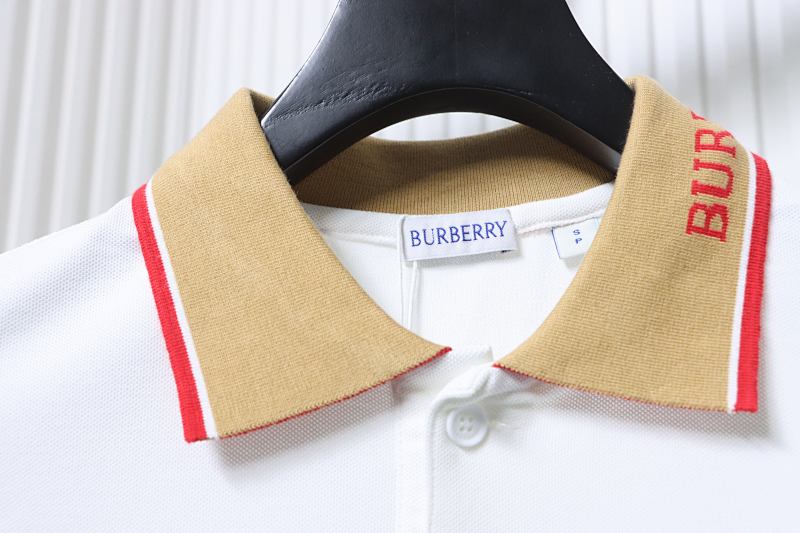 BURBERRY Equestrian Embroidery Logo Short Sleeve Polo Shirt Style 1