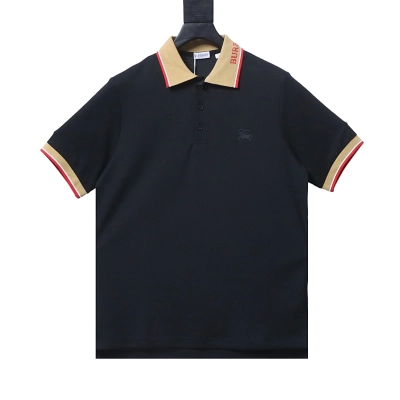BURBERRY Equestrian Embroidery Logo Short Sleeve Polo Shirt Style 2 01