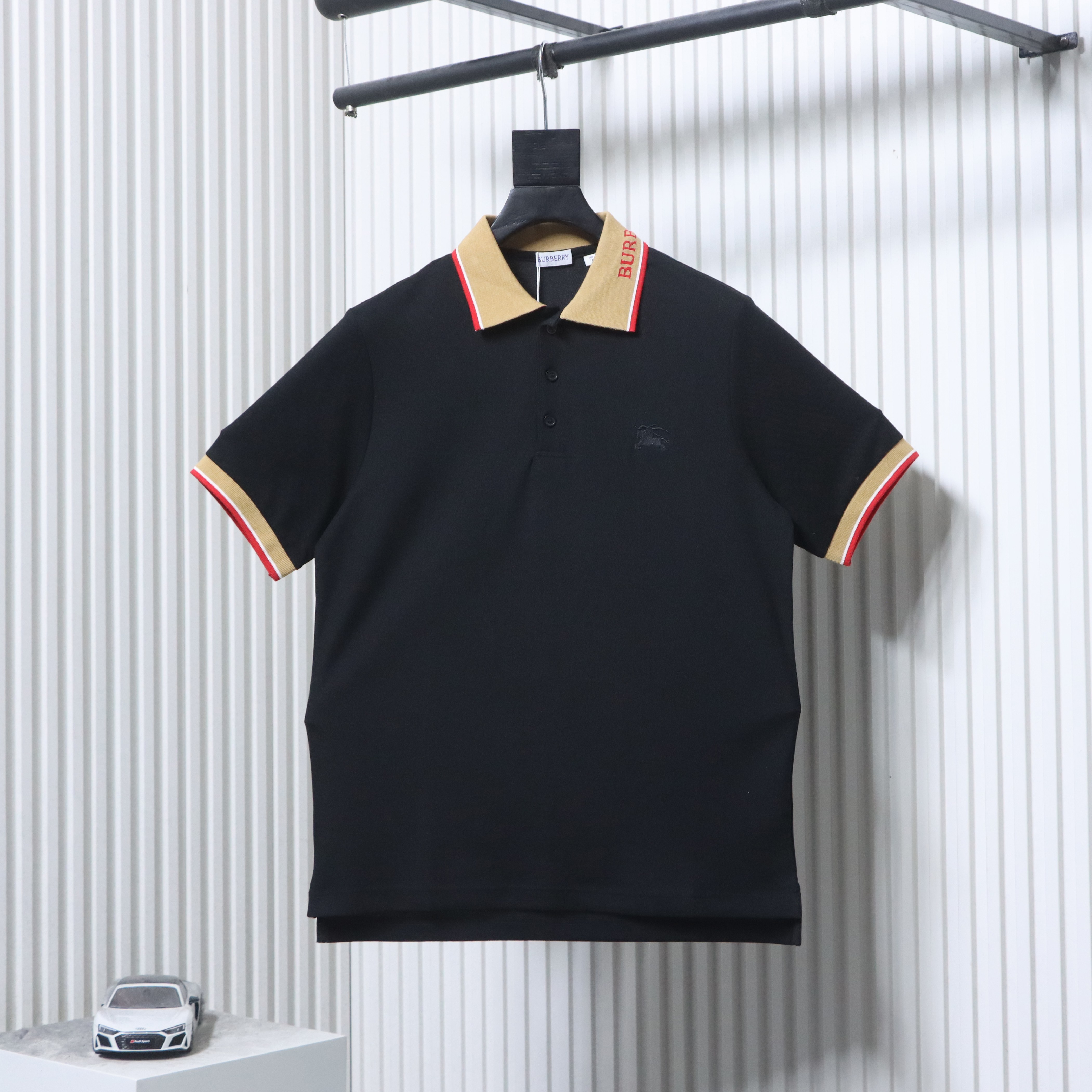 BURBERRY Equestrian Embroidery Logo Short Sleeve Polo Shirt Style 2
