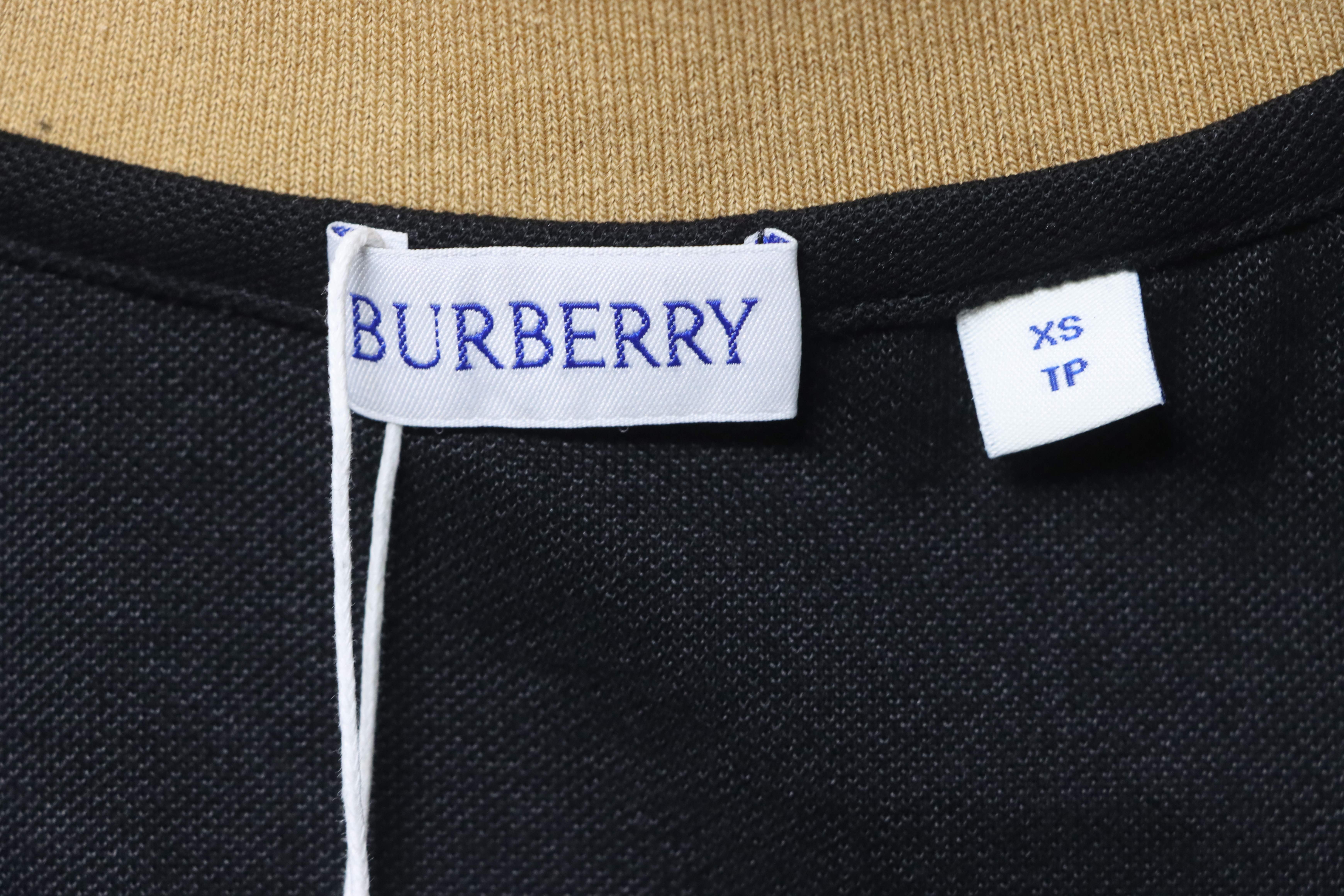 BURBERRY Equestrian Embroidery Logo Short Sleeve Polo Shirt Style 2