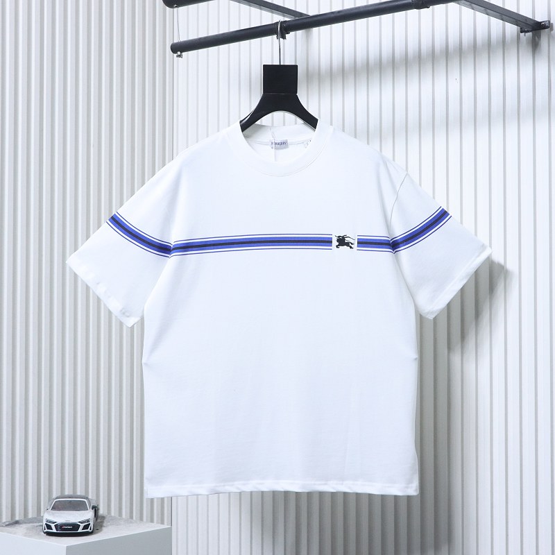 BURBERRY Equestrian Embroidery Print Short Sleeve T-Shirt Style 1