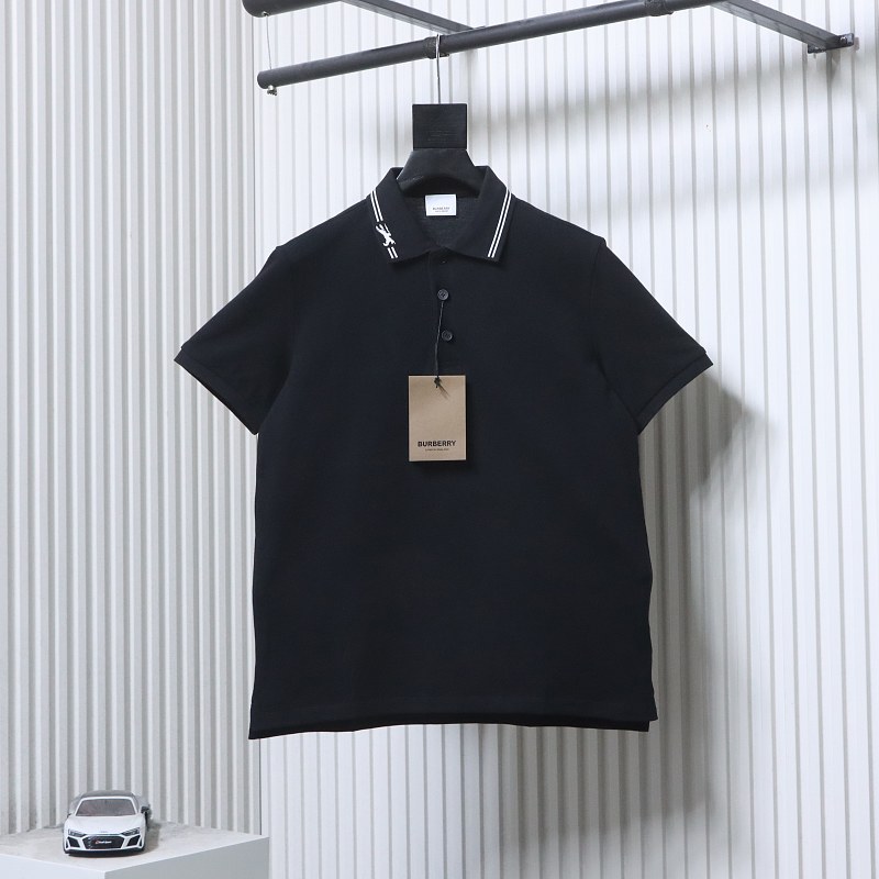 BURBERRY Equestrian Embroidery Short Sleeve Polo Shirt