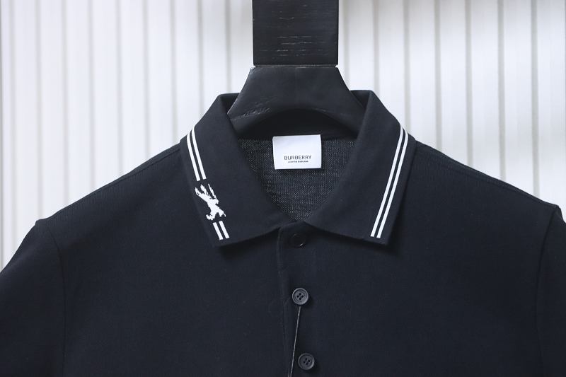 BURBERRY Equestrian Embroidery Short Sleeve Polo Shirt
