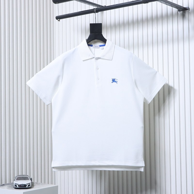 BURBERRY Equestrian Embroidery Short Sleeve Polo Shirt Style 1