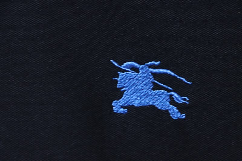 BURBERRY Equestrian Embroidery Short Sleeve Polo Shirt Style 2