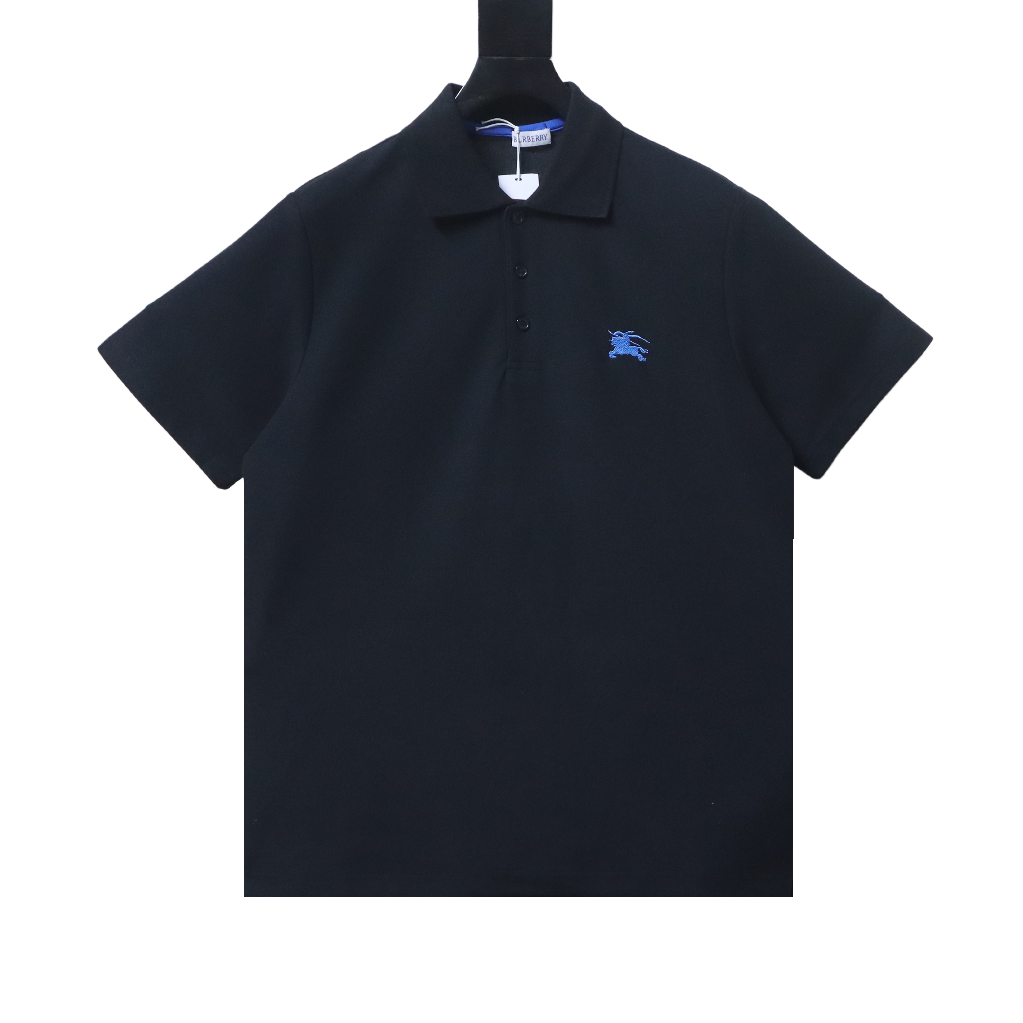 BURBERRY Equestrian Embroidery Short Sleeve Polo Shirt Style 2