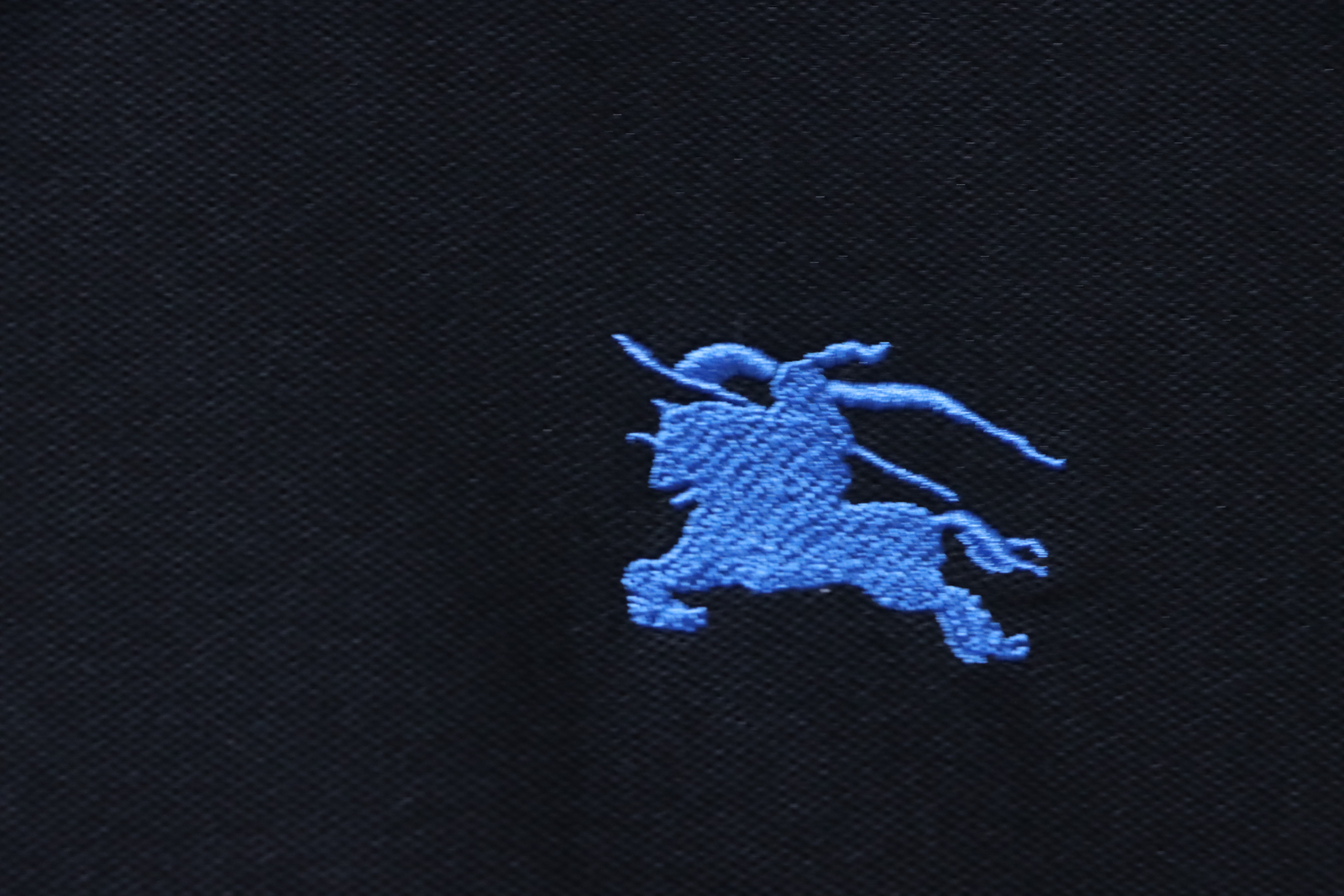 BURBERRY Equestrian Embroidery Short Sleeve Polo Shirt Style 2