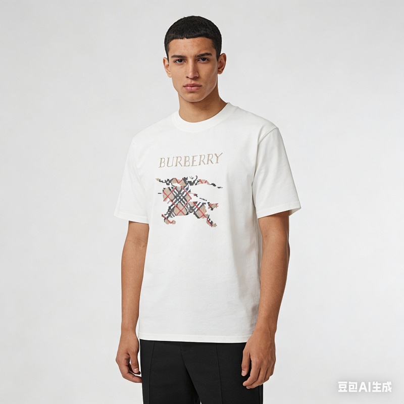 BURBERRY Equestrian Knight Check Short Sleeve T-Shirt Style 1