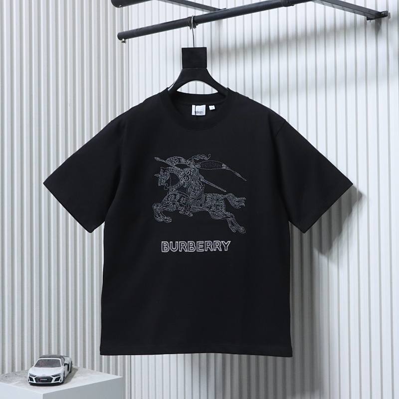 BURBERRY Equestrian Knight Embroidery Logo Short Sleeve T-Shirt