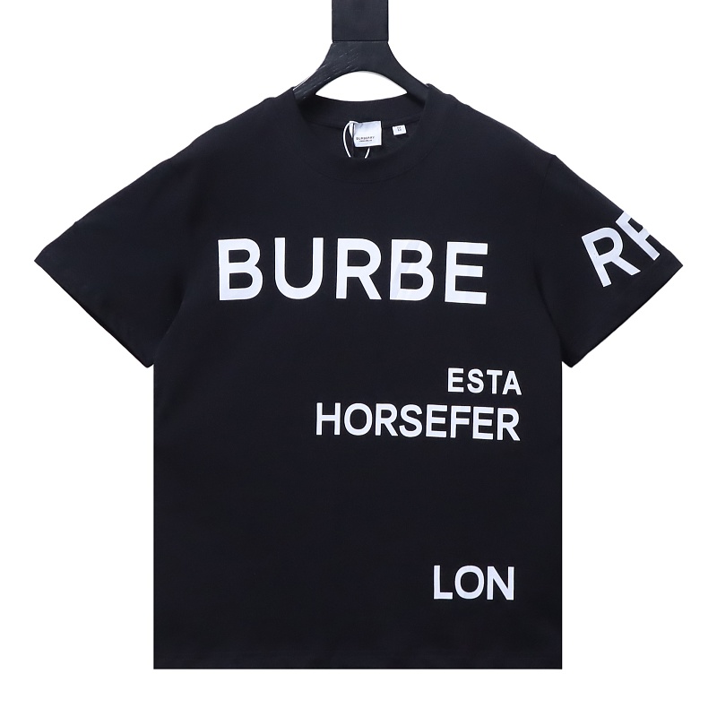 BURBERRY Front Back Logo Print Short Sleeve T-Shirt
