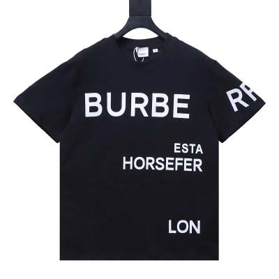BURBERRY Front Back Logo Print Short Sleeve T-Shirt 01