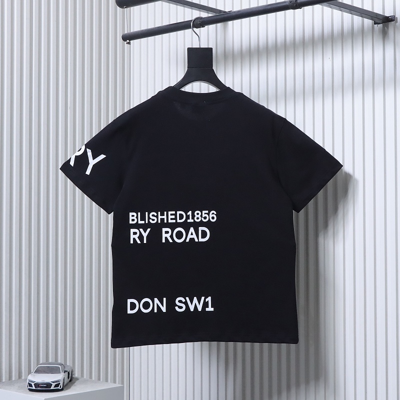 BURBERRY Front Back Logo Print Short Sleeve T-Shirt