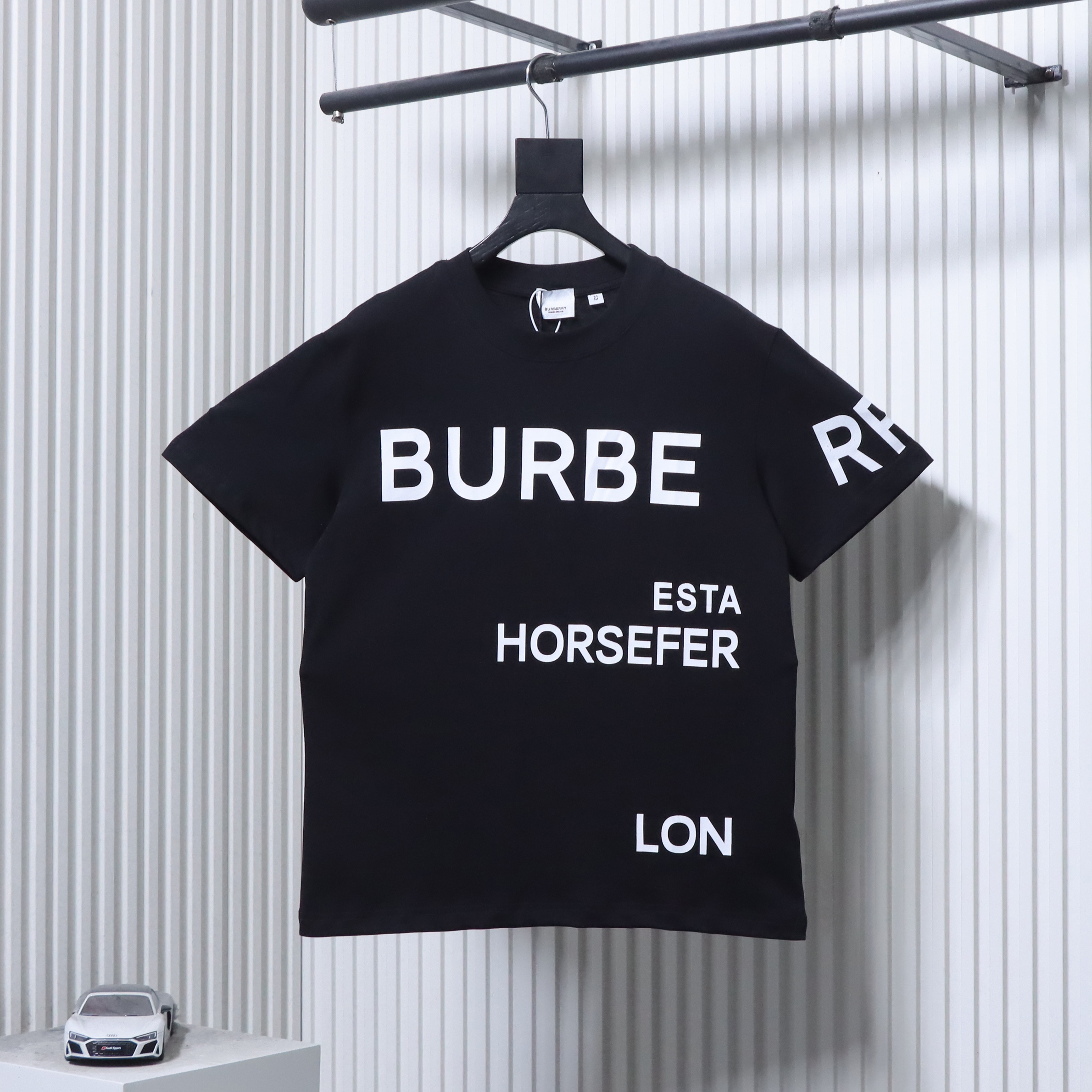 BURBERRY Front Back Logo Print Short Sleeve T-Shirt