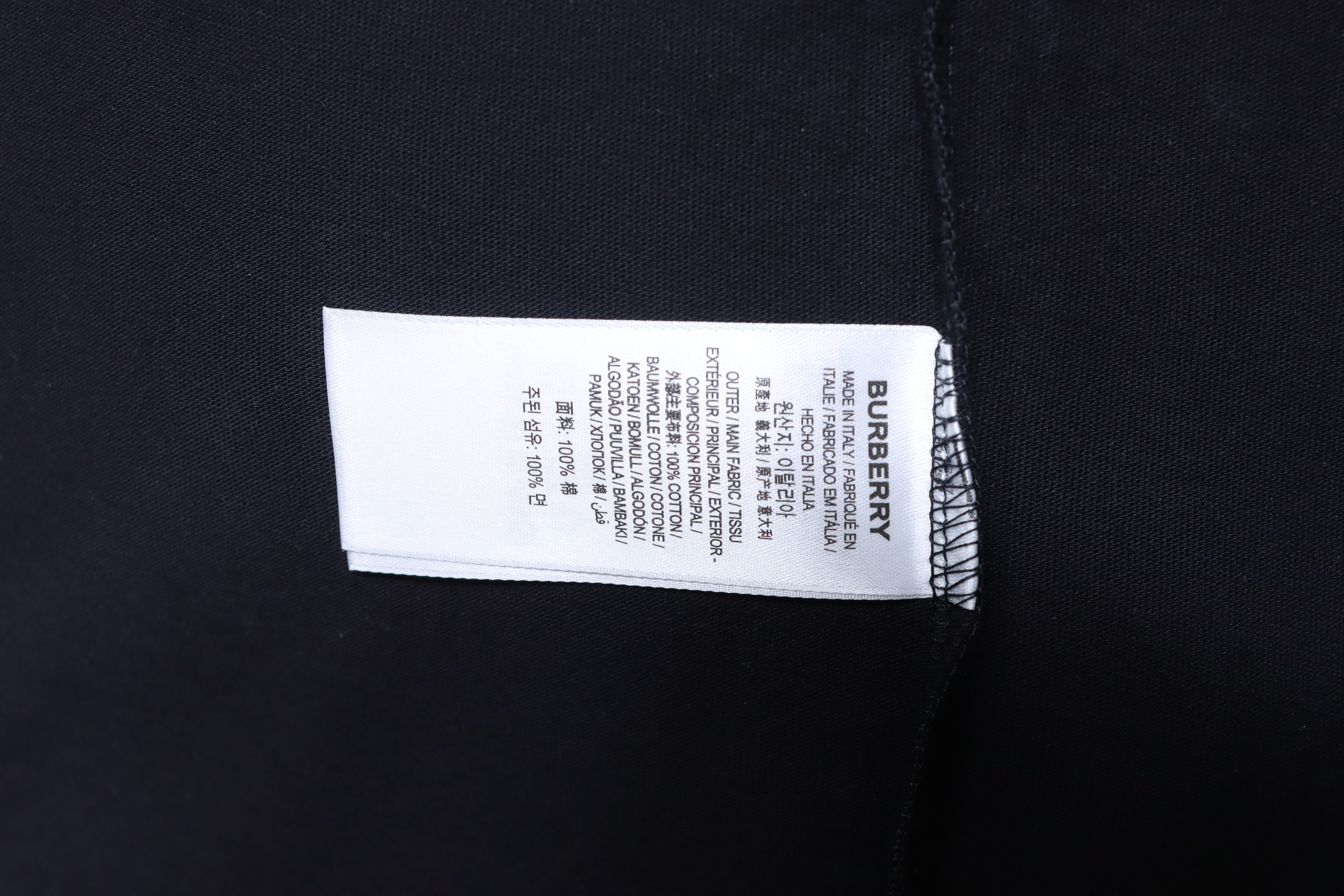 BURBERRY Front Back Logo Print Short Sleeve T-Shirt