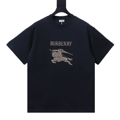 BURBERRY Gold Thread Knight Equestrian Embroidery Short Sleeve T-Shirt Style 1 01