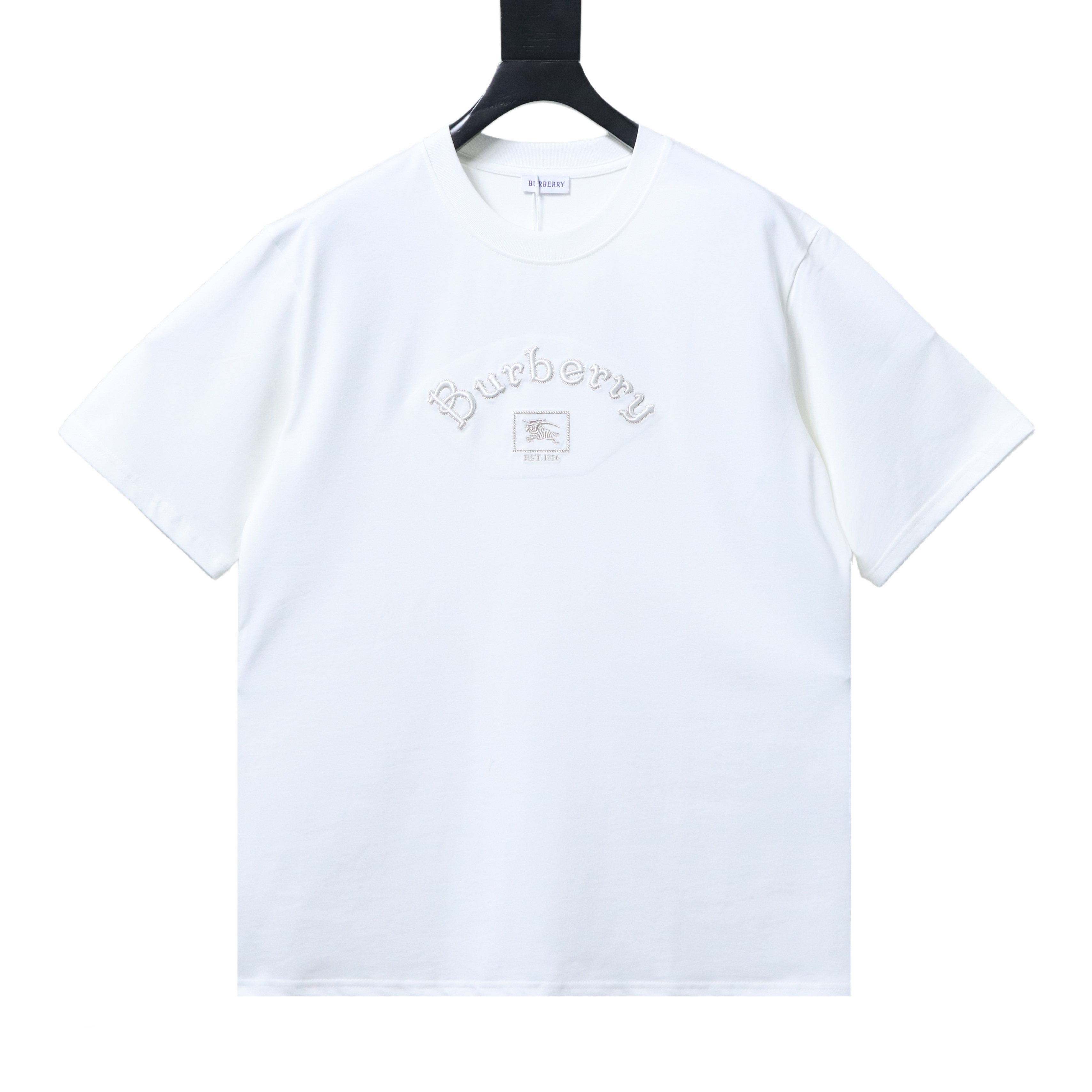 BURBERRY Gothic Embroidery Short Sleeve T-Shirt Style 1