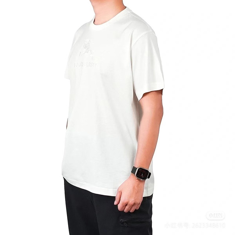 BURBERRY Knight Equestrian Letter Embroidery Short Sleeve T-Shirt Style 1