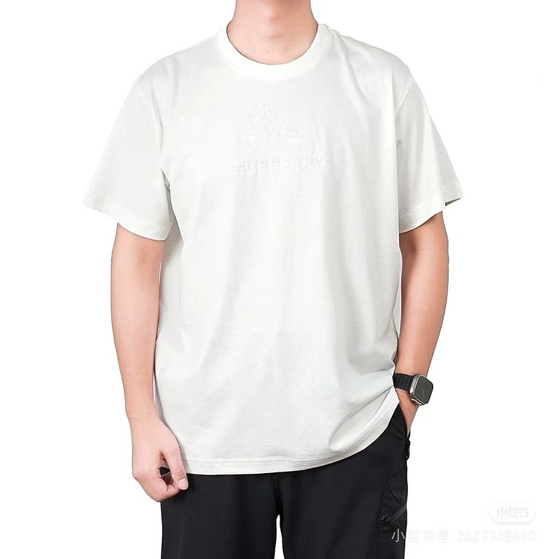BURBERRY Knight Equestrian Letter Embroidery Short Sleeve T-Shirt Style 1