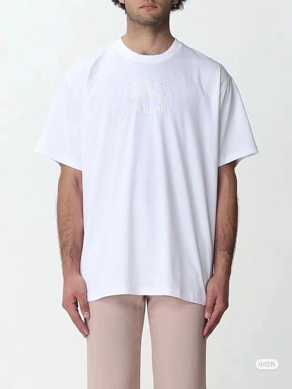 BURBERRY Knight Equestrian Letter Embroidery Short Sleeve T-Shirt Style 1