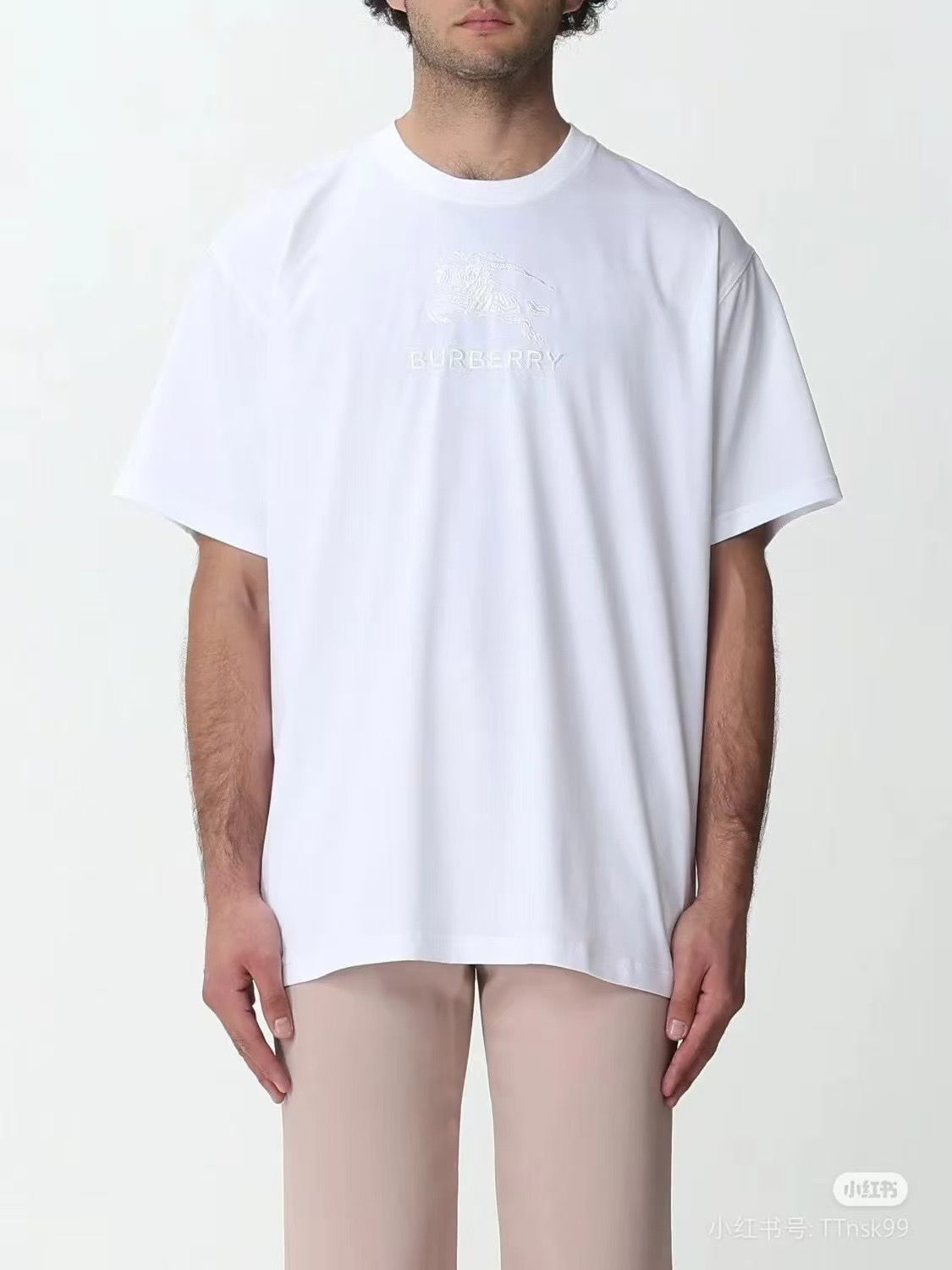 BURBERRY Knight Equestrian Letter Embroidery Short Sleeve T-Shirt Style 1