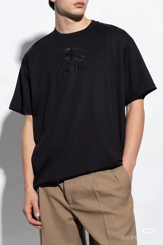 BURBERRY Knight Equestrian Letter Embroidery Short Sleeve T-Shirt Style 2