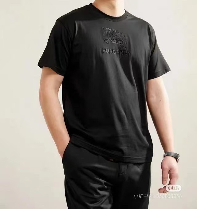 BURBERRY Knight Equestrian Letter Embroidery Short Sleeve T-Shirt Style 2