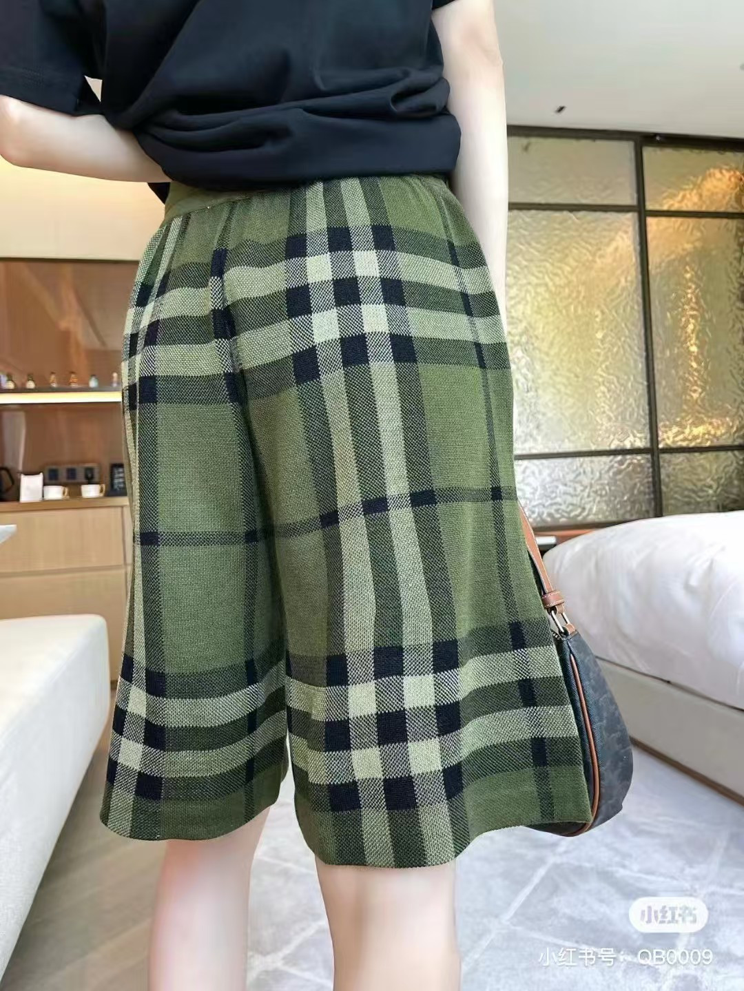 BURBERRY Knit Check Shorts Style 2