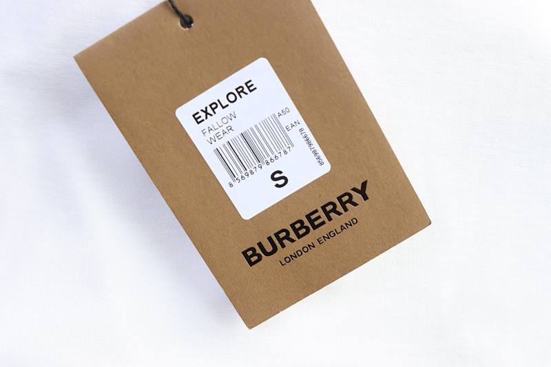BURBERRY Letter Short Sleeve T-Shirt Style 2