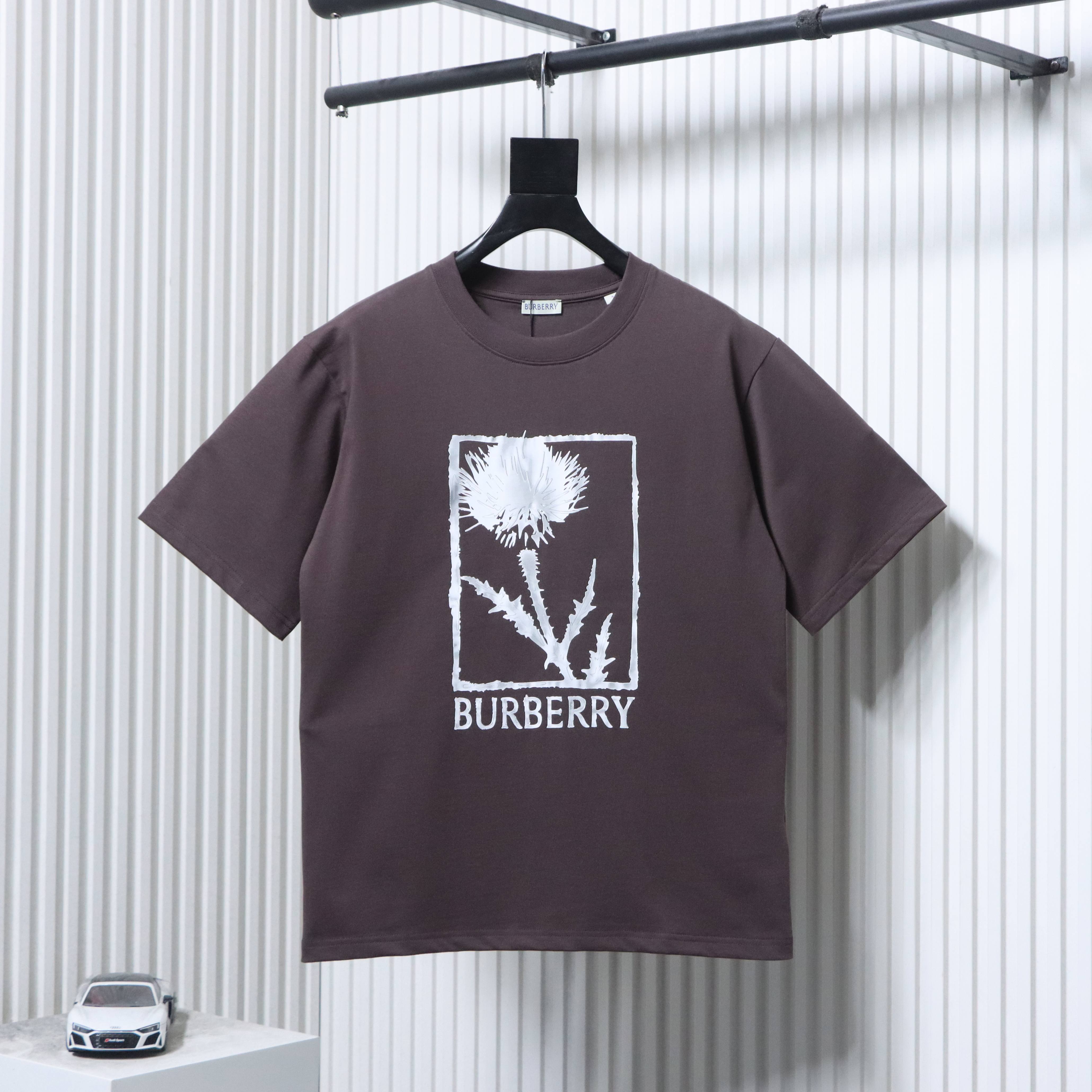 BURBERRY Print Cotton Short Sleeve T-Shirt Style 3