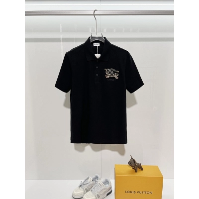BURBERRY Shield Logo Short Sleeve Polo Shirt Style 4 01