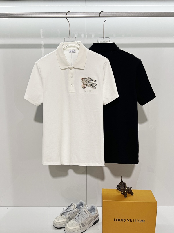 BURBERRY Shield Logo Short Sleeve Polo Shirt Style 4