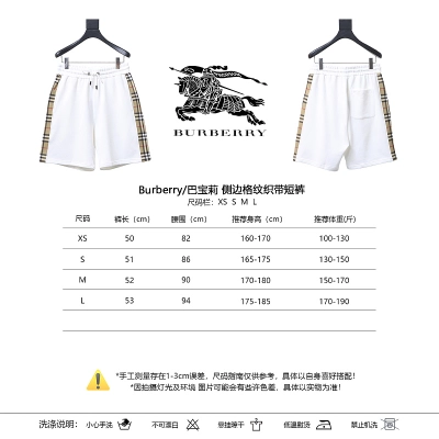 BURBERRY Side Check Webbing Shorts Style 1 02