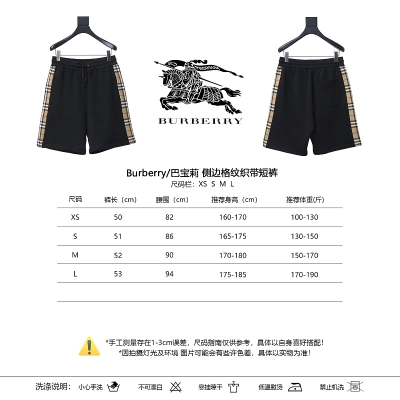 BURBERRY Side Check Webbing Shorts Style 2 02