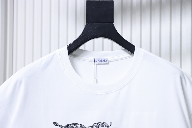 BURBERRY Sketch Knight Equestrian Embroidery Short Sleeve T-Shirt Style 1