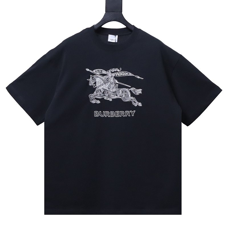 BURBERRY Sketch Knight Equestrian Embroidery Short Sleeve T-Shirt Style 2