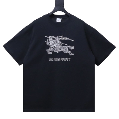 BURBERRY Sketch Knight Equestrian Embroidery Short Sleeve T-Shirt Style 2 01