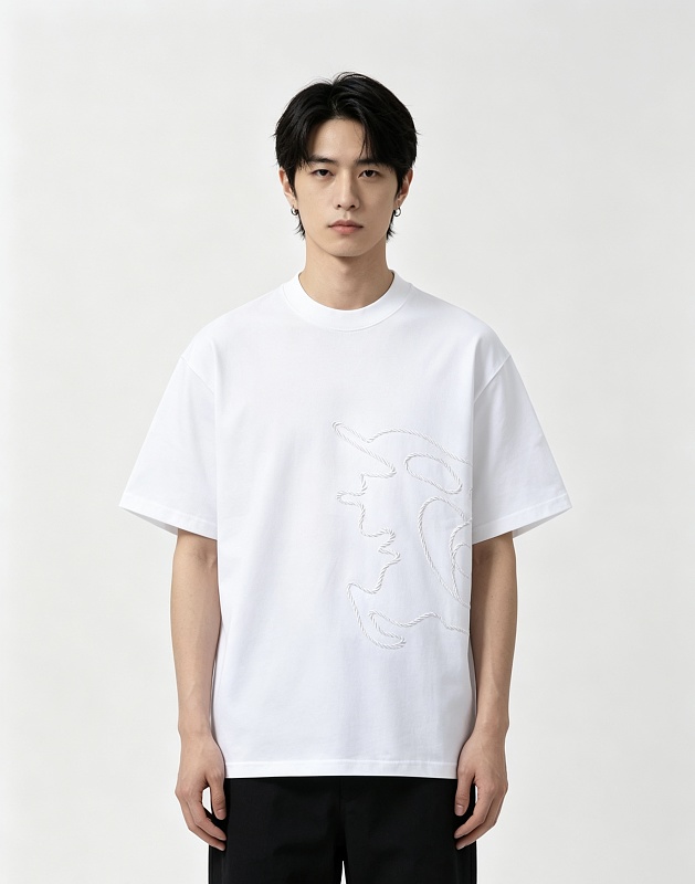 BURBERRY Sketch Rope Equestrian Crew Neck Short Sleeve T-Shirt Style 1