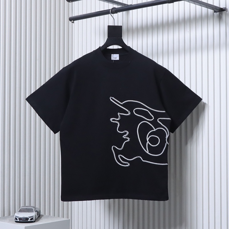 BURBERRY Sketch Rope Equestrian Crew Neck Short Sleeve T-Shirt Style 2