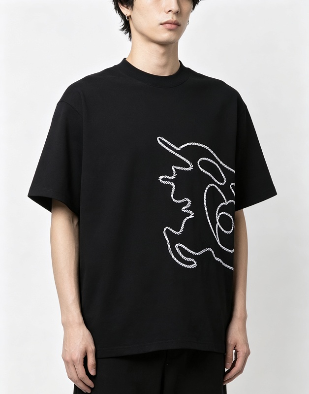 BURBERRY Sketch Rope Equestrian Crew Neck Short Sleeve T-Shirt Style 2