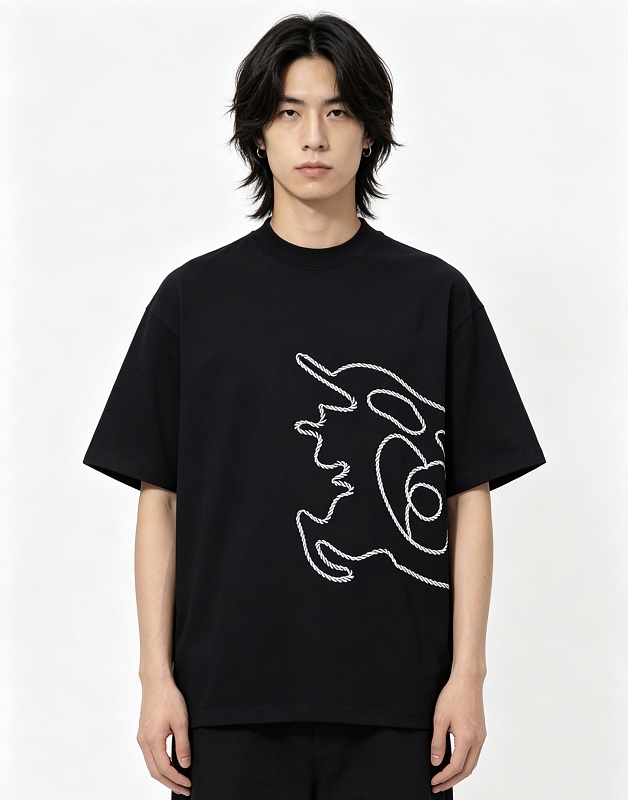 BURBERRY Sketch Rope Equestrian Crew Neck Short Sleeve T-Shirt Style 2