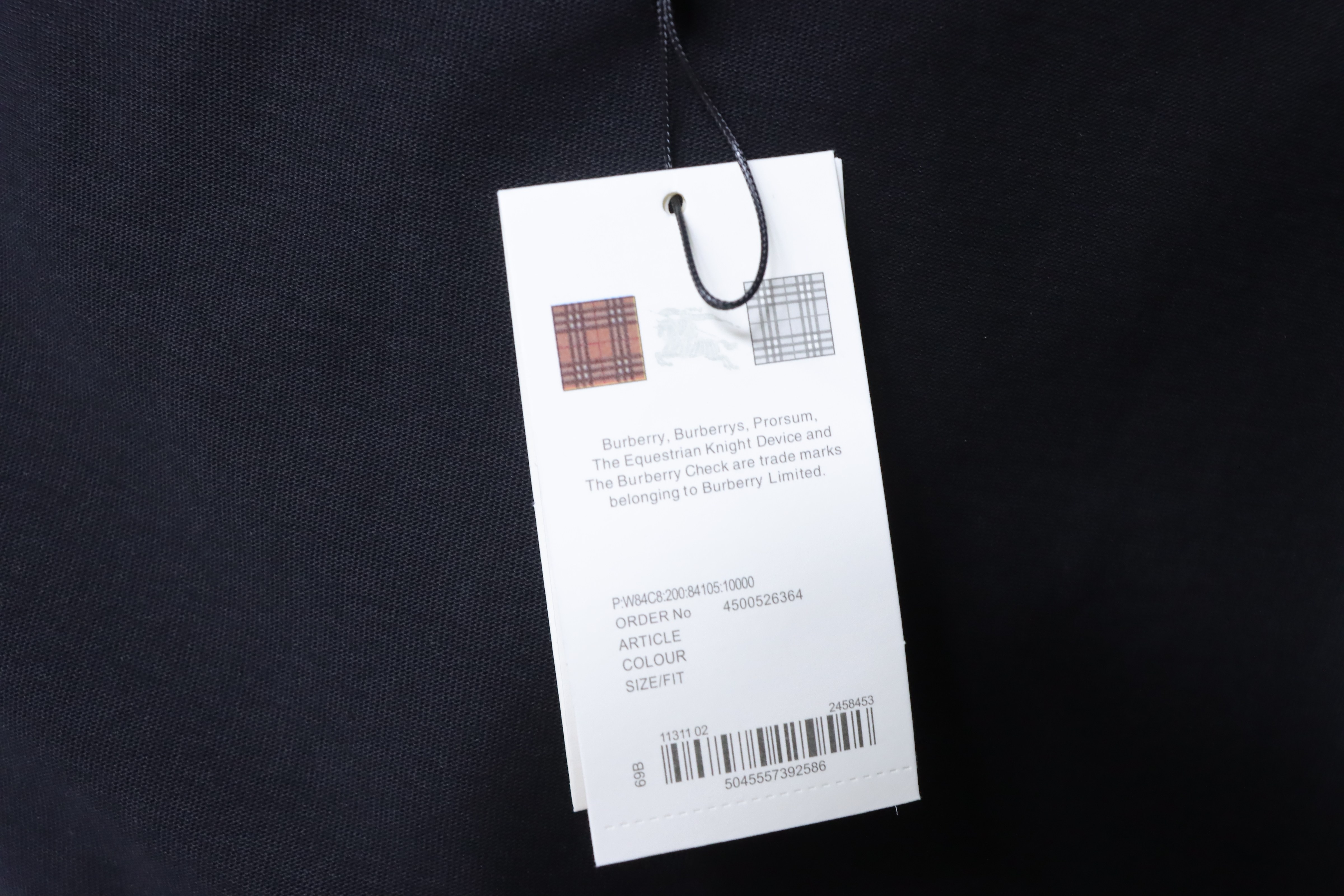 BURBERRY Sketch Rope Equestrian Crew Neck Short Sleeve T-Shirt Style 2