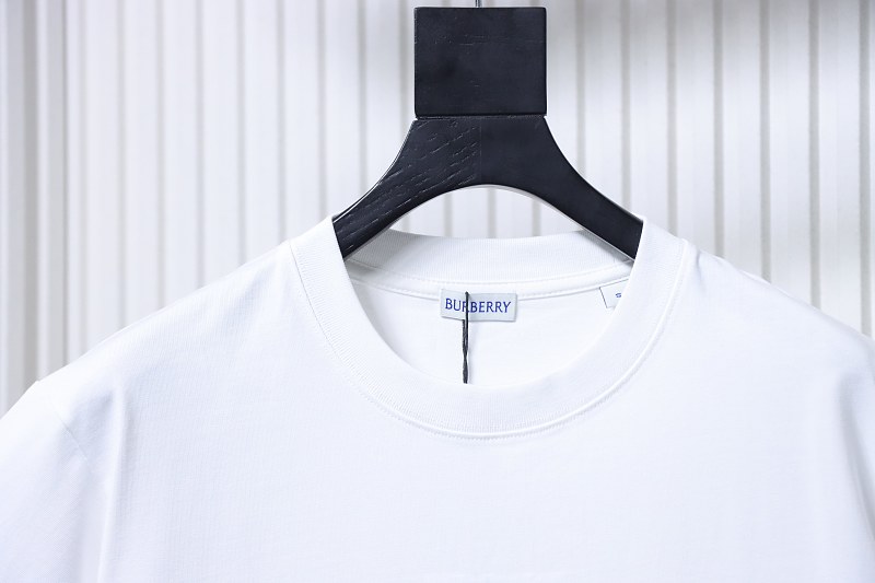 BURBERRY TB Check Square Letter Embossed Letter Short Sleeve T-Shirt Style 1