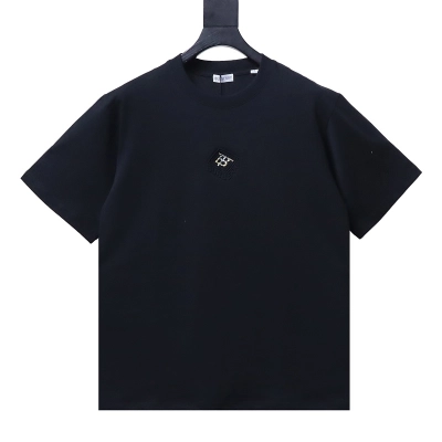 BURBERRY TB Check Square Letter Embossed Letter Short Sleeve T-Shirt Style 2 01