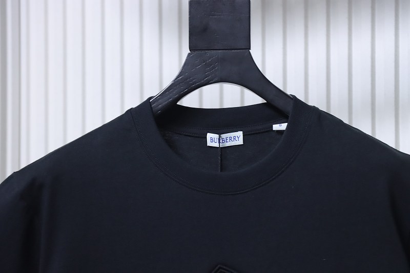 BURBERRY TB Check Square Letter Embossed Letter Short Sleeve T-Shirt Style 2