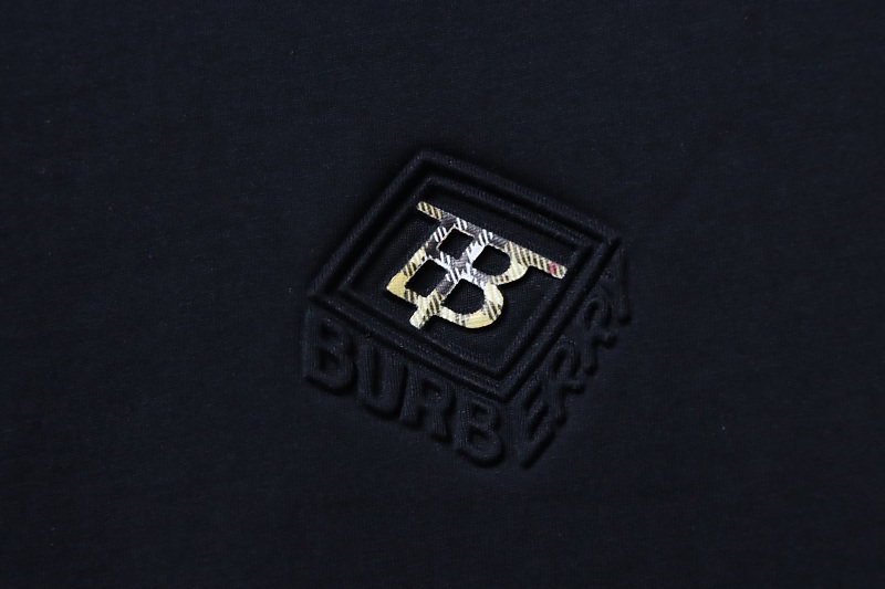 BURBERRY TB Check Square Letter Embossed Letter Short Sleeve T-Shirt Style 2