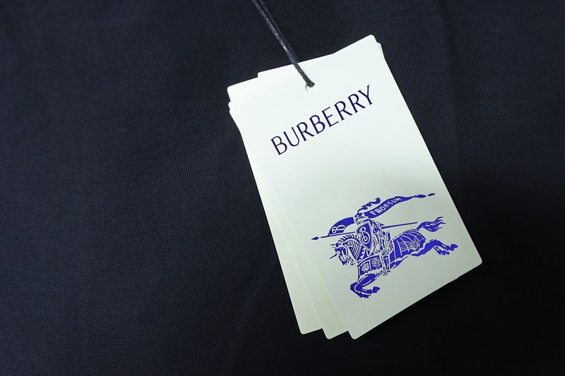 BURBERRY TB Check Square Letter Embossed Letter Short Sleeve T-Shirt Style 2